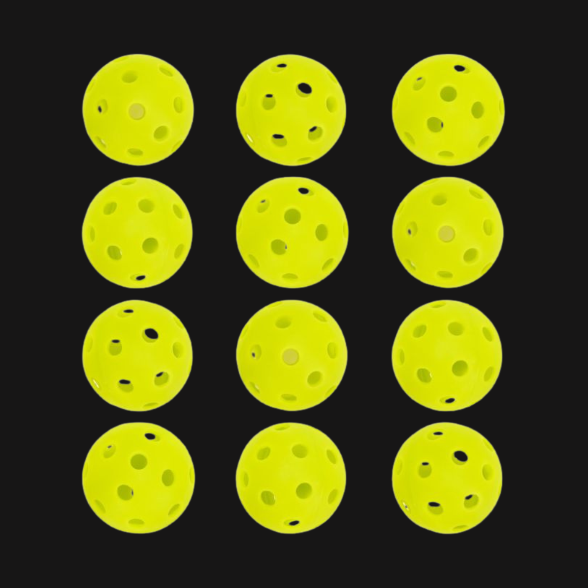 Mini Treniruočių Pickleball Kamuoliukai (12 vnt.)