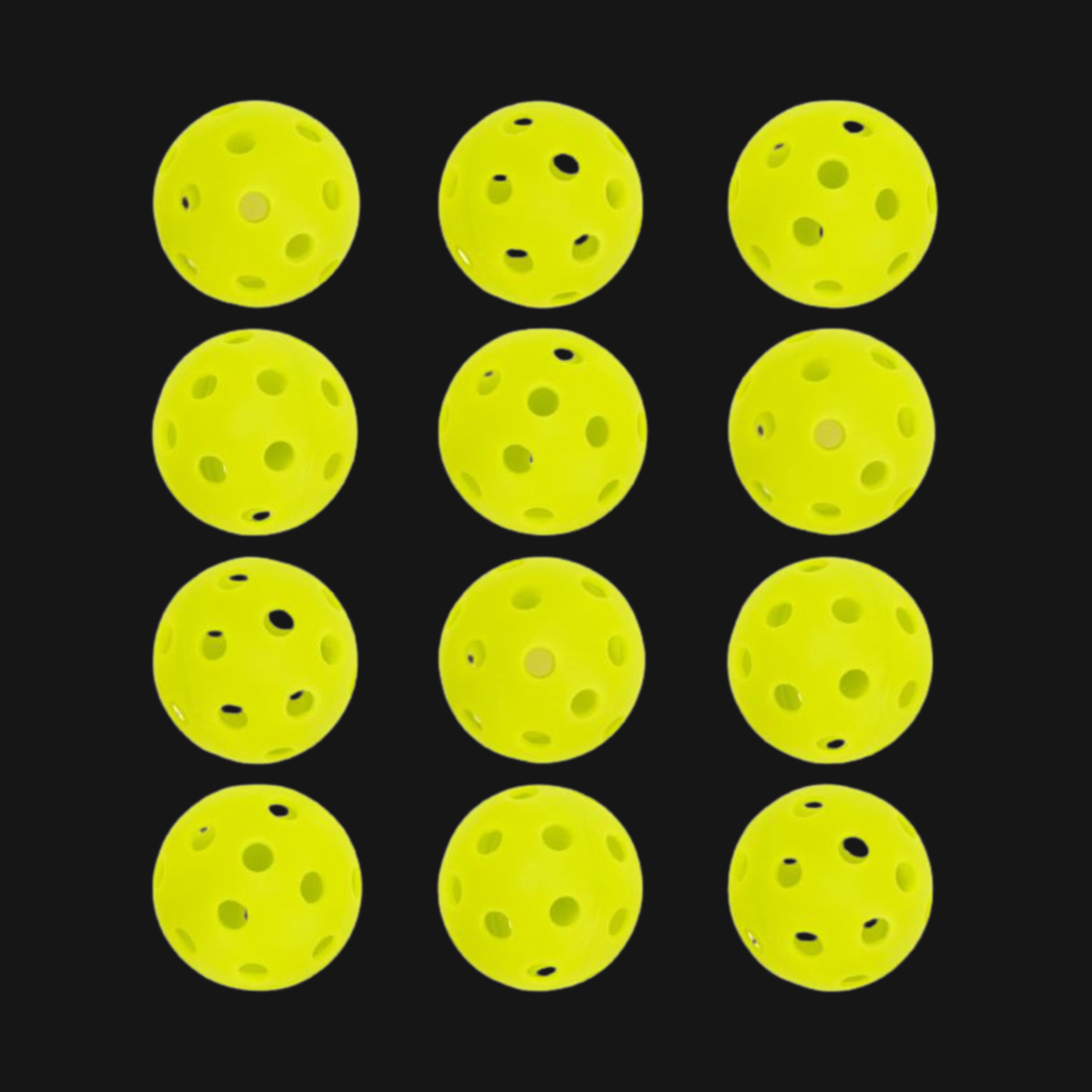 Mini Treniruočių Pickleball Kamuoliukai (12 vnt.)