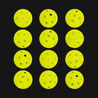 Mini Treniruočių Pickleball Kamuoliukai (12 vnt.)