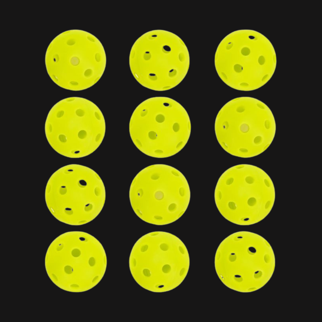 Mini Treniruočių Pickleball Kamuoliukai (12 vnt.)