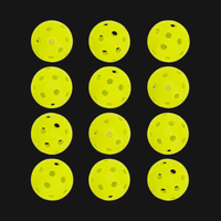 Mini Treniruočių Pickleball Kamuoliukai (12 vnt.)